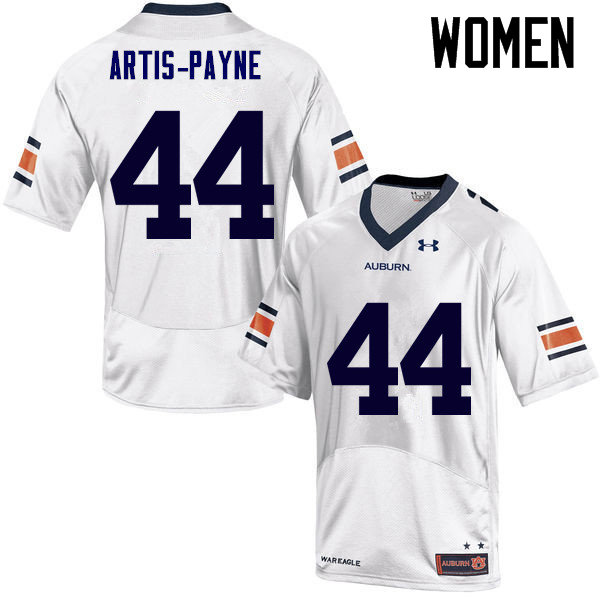 Women's Auburn Tigers #44 Cameron Artis-Payne White College Stitched Football Jersey
